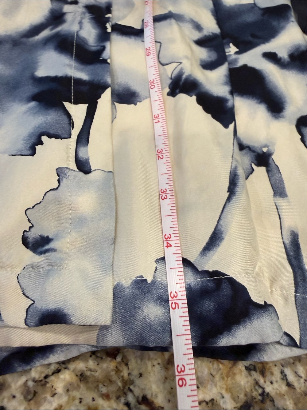 Floral Wrap Midi Dress in Navy and White - Picture 12 of 15